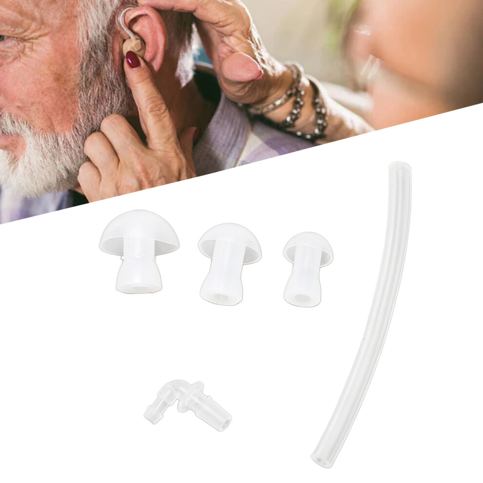 Silicone Ear Tips Replacement Set for BTE Hearing Amplifiers