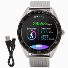 Fitnessklokke, Vanntett smartklokke med Bluetooth-samtaler, Fitnesstracker med pulsmåler, Komfortabelt design for aktivitetsmåler for menn og