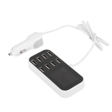 Schnelllade-USB-Ladestation mit LCD-Display, tragbarem Design, automatischer Leistungserkennung, Mehrfach-USB-Hub, kompakter Größe und optimalem