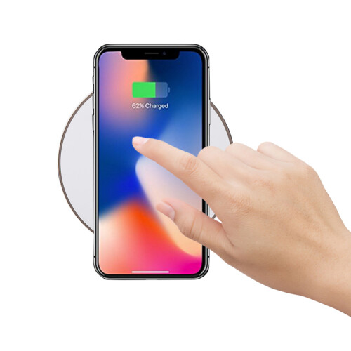 Γρήγορη ασύρματη θήκη φόρτισης συμβατή με iPhone και Samsung, λεπτός σχεδιασμός με 2