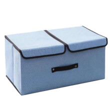Collapsible Storage Boxes Linen Fabric Medium Size Cotton Storage Cubes with Handles Reusable Washer Mesh Bag for Home Bedroom Office - Foldable Fabri