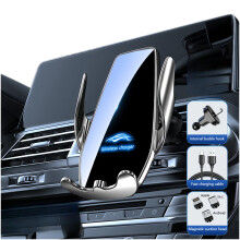 Suport telefon pentru încărcător auto cu prindere automată, senzori față și spate, universal pentru iPhone și Android, conectori magnetici