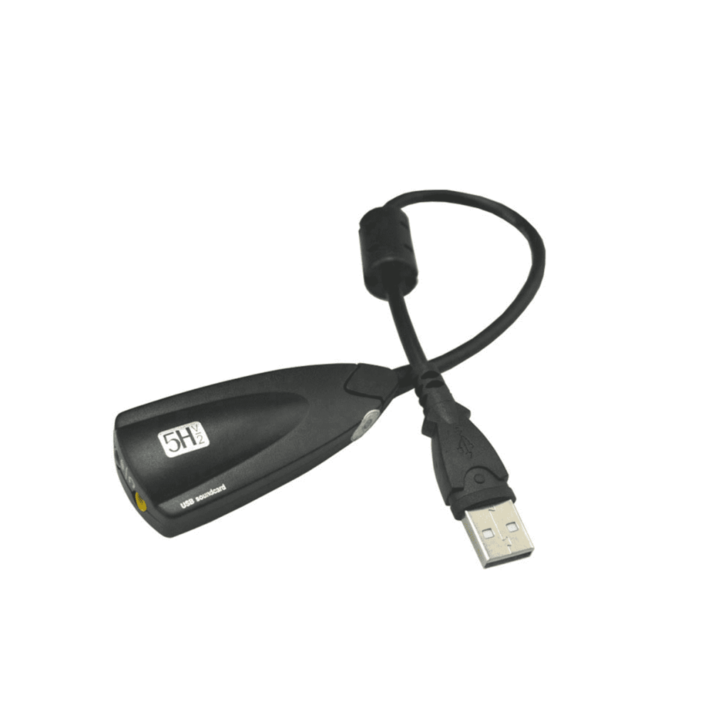 External Usb Sound Card 7.1 Adapter 5Hv2 3D Audio Headset Microphone 3.5Mm For Laptop Pc Desktop Pc 9773935999213
