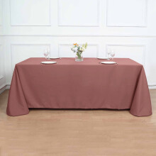 Efavormart 90x132" Cinnamon Rose Wholesale Rectangle Polyester Tablecloth Linen Wedding Party Restaurant Tablecloth