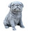 Άγαλμα Melotizhi Διακόσμηση Κήπου Άγαλμα Pug Διακόσμηση Κήπου Χειροτεχνίες από Ρητίνη 1