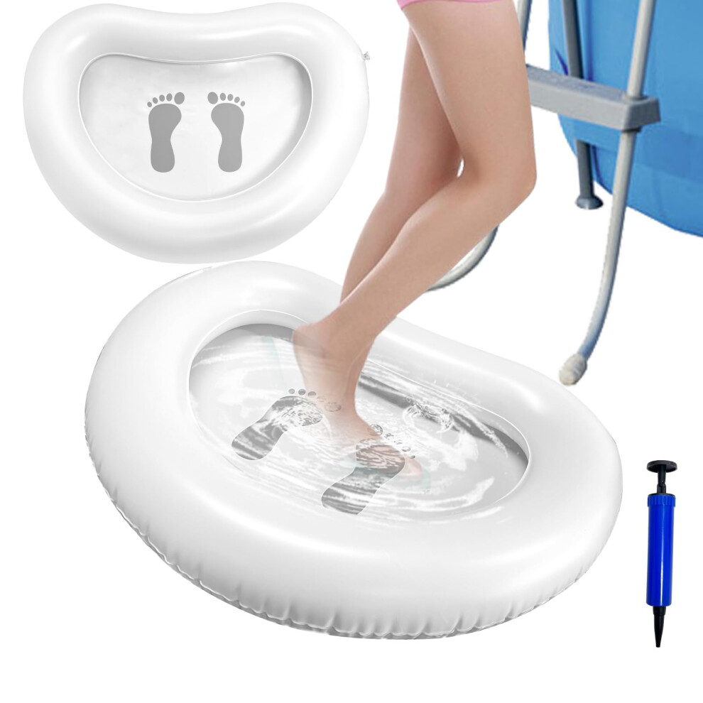 Inflatable Foot Bath Basin 35.5x28in Durable PVC with Pump for Pool Entry Spa Salon Soaking