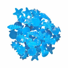 YUEHAO Home Decor 100Pcs Conch Shell Luminous Stone Aquarium Fish Tank Landscaping Glowing Stones Blue
