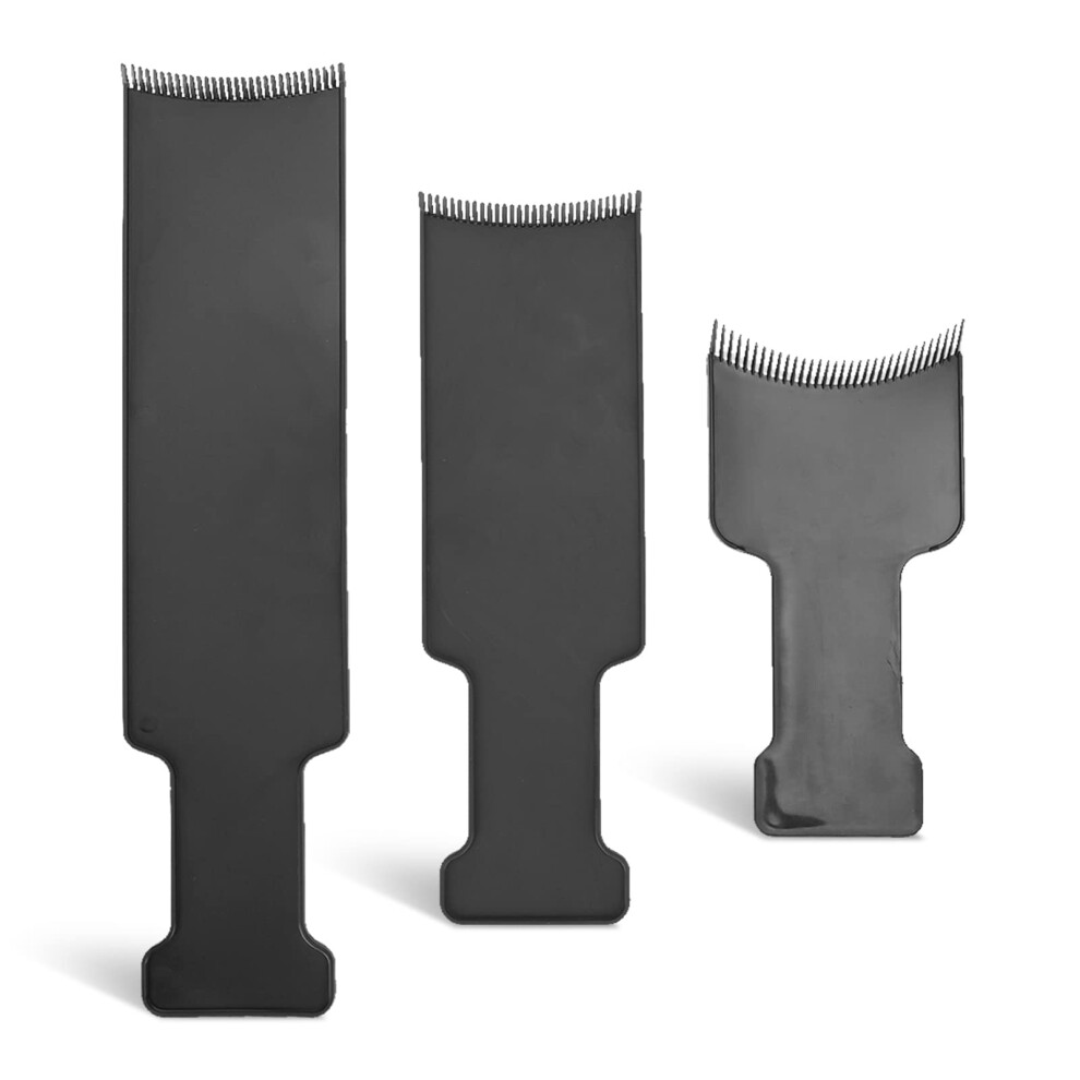 Hair Color Board Set 3pcs Balayage Boards S M L with Comb Precise Dye Application for Salon
