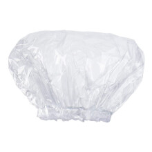 Reusable Large Transparent Shower Cap 38x38cm Elastic Waterproof Hair Protection for Women and Men