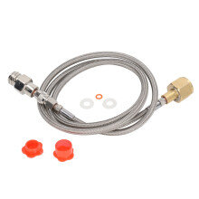 Adaptateur pour bouteille de CO2 pour machine à soda, tuyau en acier inoxydable CGA320 vers connecteur TR21-4, résistant à la haute pression,