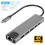 Διανομέας USB-C 6 σε 1, φορητός προσαρμογέας ταξιδιού με έξοδο βίντεο HDMI 4K, 3