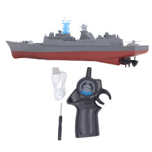 Nave militare radiocomandata, barca telecomandata, design a doppia elica ad alta simulazione, radiocomando a funzioni complete, corpo aerodinamico in