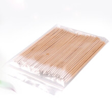 Cotton Tipped Applicators, Precision Tip Long And Thin Makeup Remover Brush, Suitable For Delicate Work With Less Lint, Strong Wooden Stick,