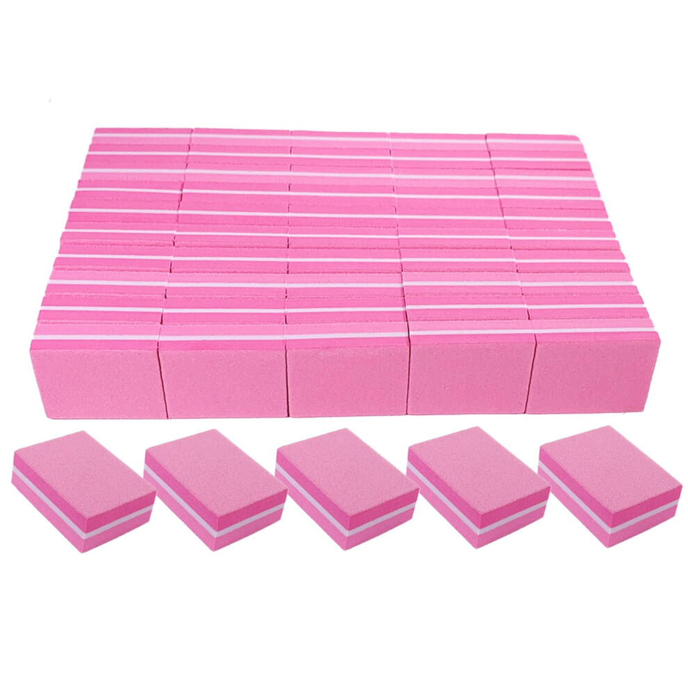 180/240 Grit Mini Nail Buffer Block 50 Pack, Dual Grit for Acrylic and Natural Nails