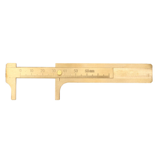 Pocket Brass Caliper 0-60mm, High Accuracy, Mini Hand Tool 1