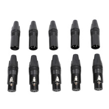 Audiostecker für den professionellen Einsatz, hochfeste Zinklegierung, Druckgussgehäuse, verriegelbares Metallende, Gummitülle,