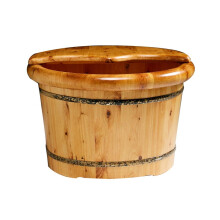 Foot Spa Bath Cedar Wooden Bucket with Cover, Massage Nodes for Home Pedicure and Foot Soak