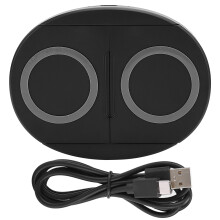 Trådlös laddningsplatta Smart LED-indikatorlampa Intelligent säker laddning Mag Saf-fodral Tillämplig dubbel laddning Utdragbart laddningsställ