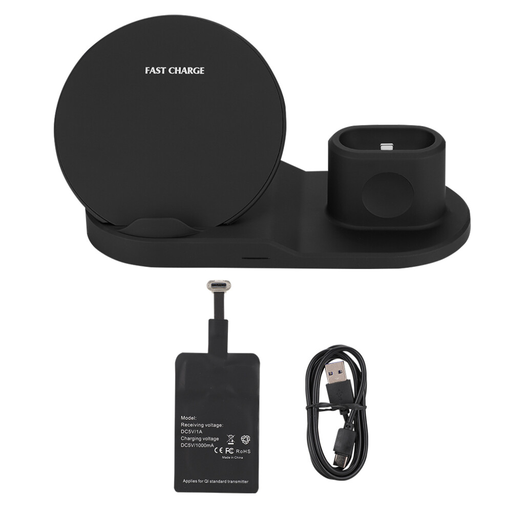 Fast Charging Wireless Charger Dock For Multiple Devices, 3 In 1 Charging Station Compatible With Iphone Samsung Galaxy And Airpods, Built In Iwatch M 9176269895600