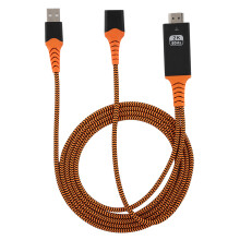 HDMI Mirroring Cable for Screen Projection, High Definition Video Cable with USB A Female Male Connection, Backwards Compatible and Stable Signal Tran