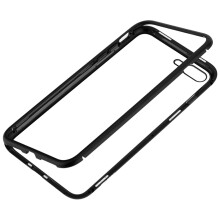 Robuuste beschermhoes voor iPhone X, ondersteunt draadloos opladen, transparante achterkant van gehard glas die niet vergeelt, hybride ontwerp van