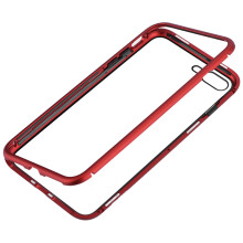 Custodia protettiva robusta per iPhone X, supporta la ricarica wireless, cover posteriore in vetro temperato trasparente anti-ingiallimento, design