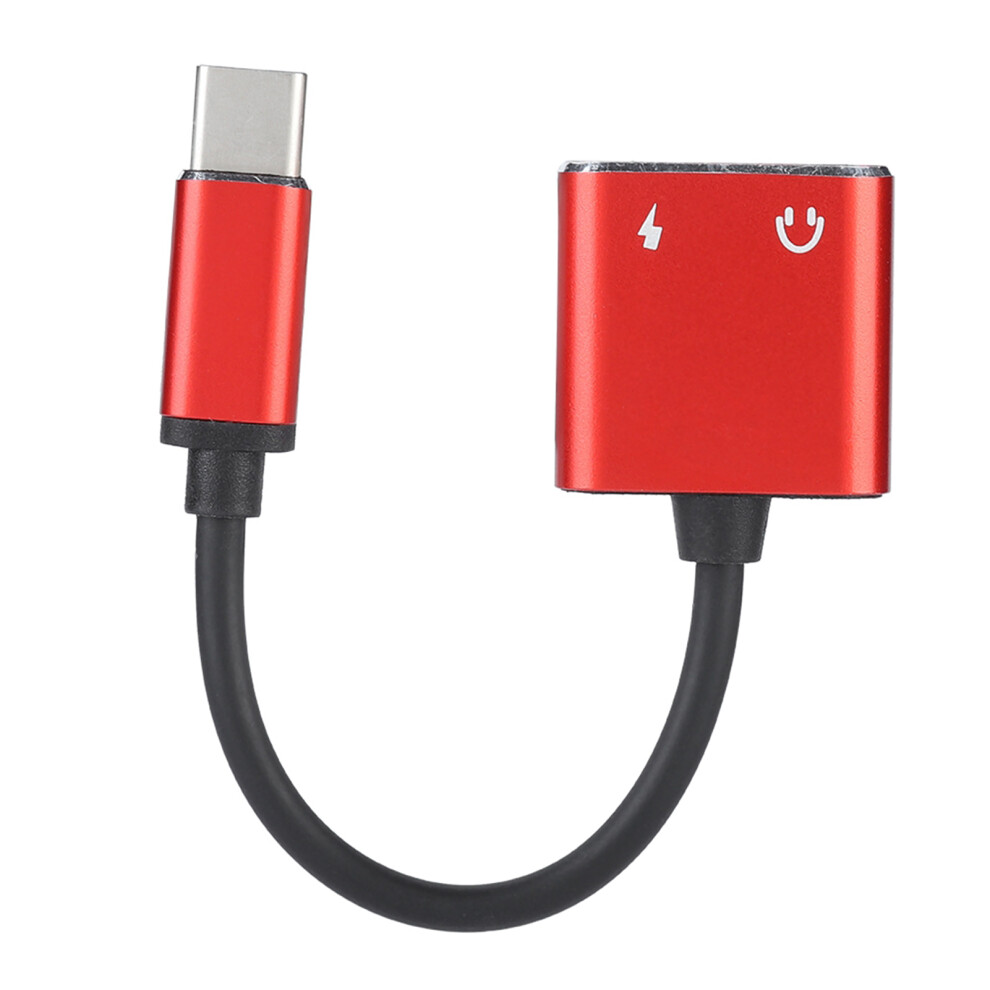 Type C Audio Charging Adapter, Hifi Sound Quality 2 In 1 Usb C To Aux Dongle With Fast Charging Function For Headphones And Chargers, Universal Compat 9176269791995