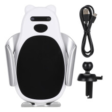 Chargeur de voiture sans fil rechargeable avec batterie intégrée, fixation automatique, charge rapide, support de téléphone pour voiture,