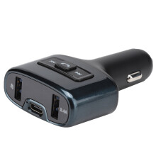 Stylish Bluetooth FM Transmitter, Wider Range With Intelligent Dual USB Ports For Your Ultimate Road Trip (Works With Most Smartphones And Bluetooth D