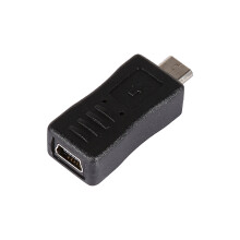 USB Micro til Mini-adapter, konverter gammeldags USB Mini til USB Micro Standard med reversibel Plug and Play-funksjonalitet, ohmmotstandsbeskyttet