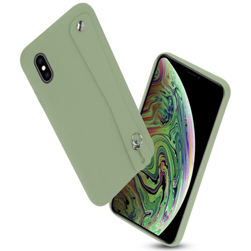 Capa triplamente reforçada e resistente a impactos para iPhone Xs Max, revestida com microfibra macia e feita de silicone líquido premium com 2