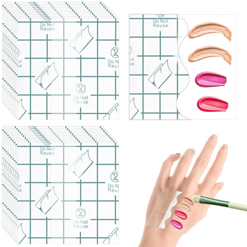Waterproof 100pcs Makeup Hand Palette Self-Adhesive Disposable Mixing Tapes