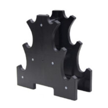 3Tier Dumbbell Rack with NonSlip PVC Holders, SpaceSaving Dumbbell Storage Stand for Home Gym