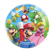 10 Super Mario borden van 23 cm, feestartikelen, verjaardagsdecoraties
