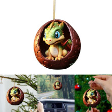 Räumungsverkauf! Niedliche Dinosaurier-Eier aus Acryl, geeignet für Weihnachtsbaumschmuck, Neujahrsgeschenk, Bastel- und Dekoartikel.