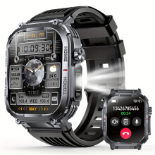 Smart Watches for Men Women, Answer/Make Calls, 100 Sport Modes, Compass, Lighting, IP68, Sleep Monitor, Activity Tracker, Compatible with Android