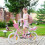 Cesta infantil rosa e roxa para bicicleta com alças frontais ajustáveis B 4