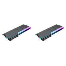 2x Radiador de memória síncrona ARGB 5V para PC DDR4/DDR5, RGB, colorido, dissipador de calor para RAM, proteção contra respingos, preto.