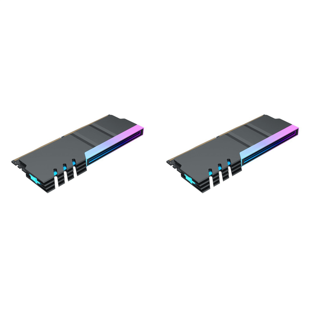 2X Computer Ddr4 Ddr5 5V Argb Sync Memory Radiator Pc Rgb Colorful Ram Heatsink Cooler Cooling Shim Armor Black 9773935886278