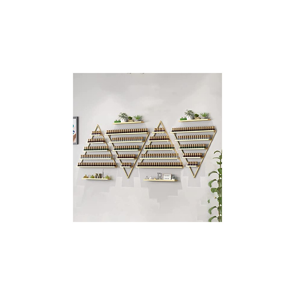 Nail Polish Organizer Wall Mounted Metal Rack with Large Capacity Storage and SpaceSaving Shelf