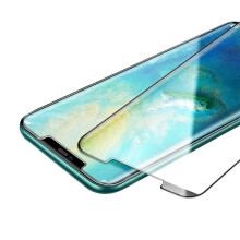 Cosantóir Scáileáin MyGuard3D (PACÁISTE 2) atá comhoiriúnach le Huawei Mate20Pro Dubh