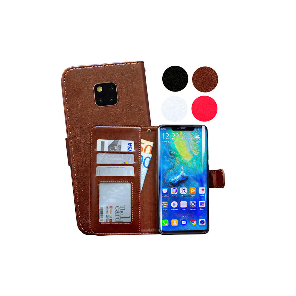 Protect Your Compatible With Huawei Mate 20 Pro - Leather Case! Black 9773935887657