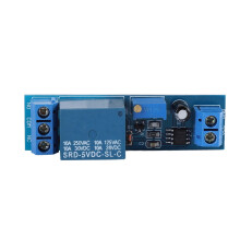 Module relais Shexton NE555 (lot de 2), 5 V, temporisation réglable de 0 à 10 secondes, avec indicateur d'alimentation.