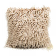 Popvcly HW898-4 177” x 177” Brown Plush Suede Faux Fur Throw Decorative Pillow, Eco-Friendly