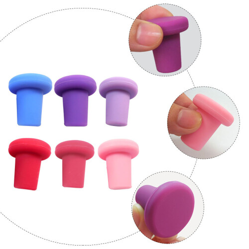 Stopáin Buidéil Silicone Guangmc do Pháirtithe (6 phíosa) 2