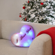 Ympuoqn Valentines Decor Valentine's Day Pillow Cute Design Heart LED Pillow Light Soft Cushion Gift Home Plush Children