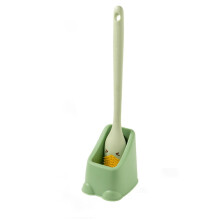 XIUH Kitchen Supplies Szczotka do WC w kształcie uroczej kaczuszki Szczotka do WC z bardzo długą rączką, ergonomiczna (zielona)