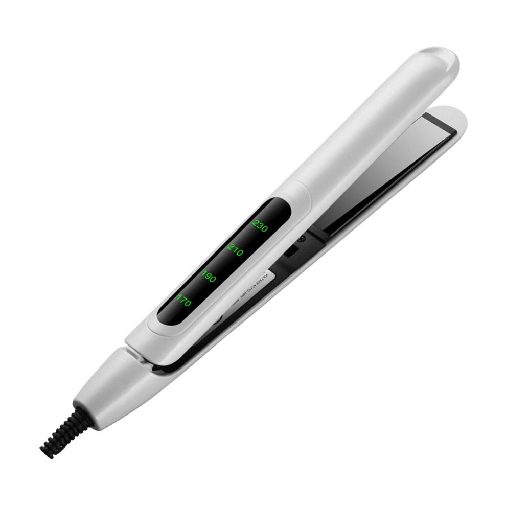 Hair Iron Clearance! Purpose Hair Iron for Straight & Curly Hair with LCD Display, Natural Results, Negative Ion for Healthy Curls
