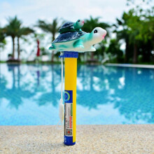 Norbi Floating Pool Thermometer with String, Shatter Resistant, for Outdoor & Indoor Pools, Spas, Hot Tubs, Yellow