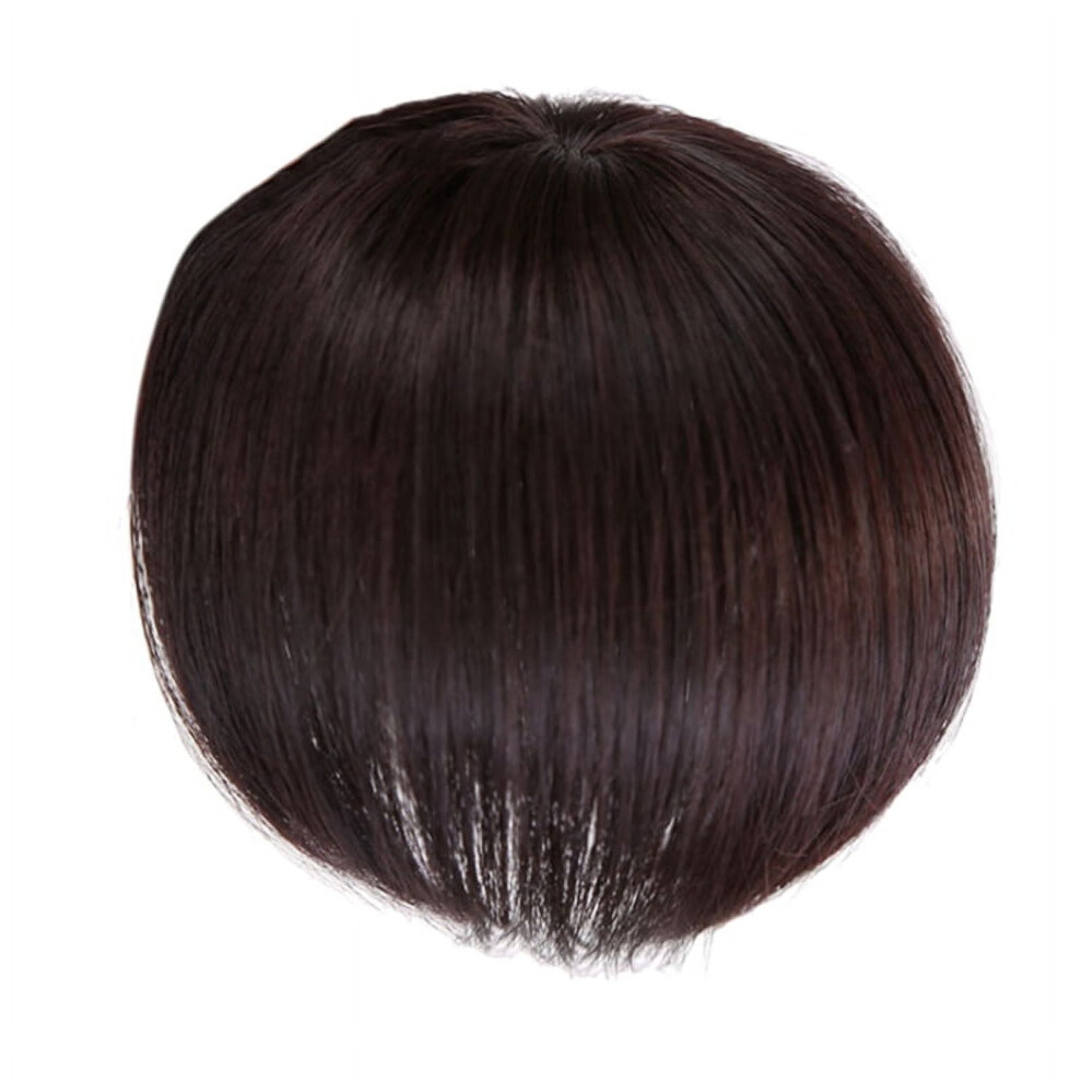Unisex White Topper Wig With Bangs Increase The Amount Of The Top Of The To Cover The Hair Hairpiece C